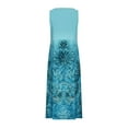 thumbnail image 4 of Maxi Dresses for Women, Plus Size Ladies Summer Sleeveless Round Neck Long Tshirt Dress Loose Soft Printed Casual Dresses Trendy Retro Tank Dresses with Wide Pockets, S-3XL, 4 of 5
