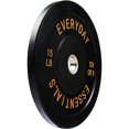 thumbnail image 4 of Everyday Essentials Olympic Bumper Plate Weight Plate with Steel Hub, Black, 370 lbs., 4 of 5
