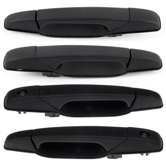 Dcmunx Car Door Handle Exterior Front Rear Left Right 1pc Black Textured Plastic with Key Hole for GMC,for Chevy,for Cadillac Bar-Shape