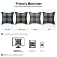 thumbnail image 6 of Unique Bargains 2-Pack Checks Pattern Decorative Throw Pillow Covers Dark Gray 22" x 22", 6 of 7