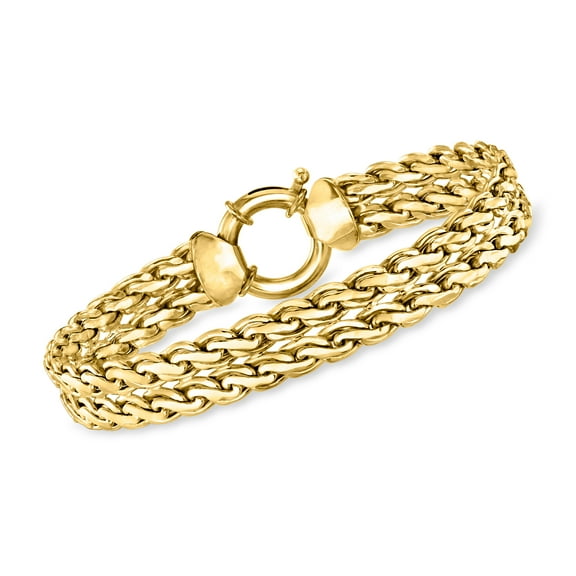 Ross-Simons 18kt Yellow Gold Cestina-Link Bracelet, Women's, Adult