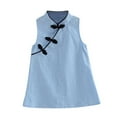 thumbnail image 1 of Été Bébé Fille Robes Classique de Style Chinois Sans Manches Bébé Filles Cheongsam Robes Coton Lin Vintage Vêtements, 1 of 6