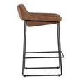 thumbnail image 3 of Moe's Home Collection Starlet Counter Stool Open Road Brown Leather-Set Of Two, 3 of 7