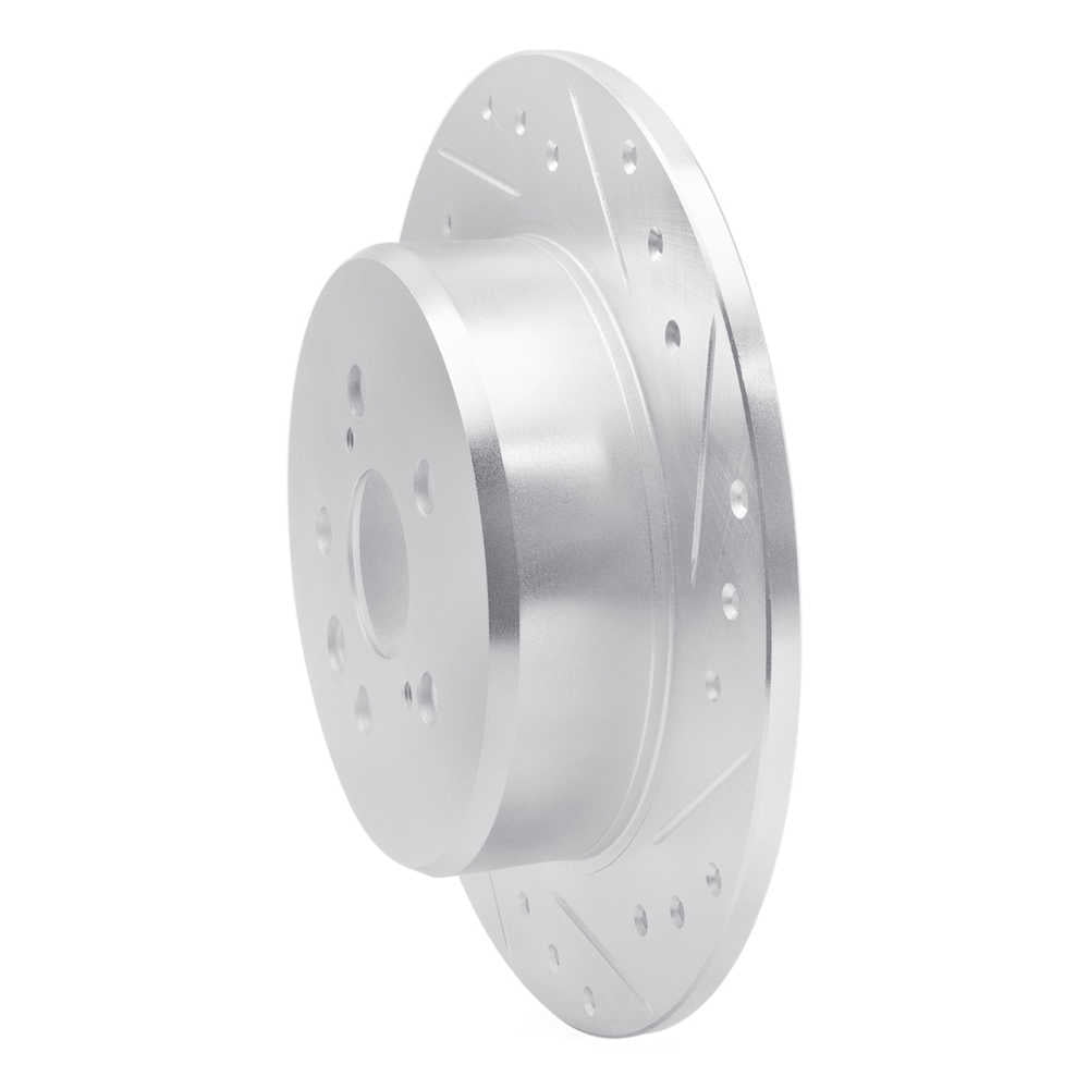 Dynamic Friction Company 631-76046R DFC Brake Rotor - Drilled And Slotted - Silver