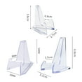 thumbnail image 5 of Dujiujun 24Pcs Clear Coin Stand Mini Stable Triangle Collection Card Photo Small Artwork Badge Commemorative Medal Display Holder Show Rack, 5 of 8