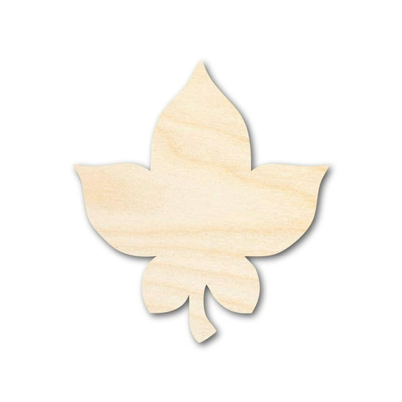 Bigger Better | Unfinished Wood Simple Fall Leaf Shape | DIY Craft Cutout 36" / 1/4"