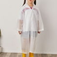 thumbnail image 5 of Kids Rain Ponchos / Rain Cape, Portable Reusable Emergency Raincoat for Children Outdoor Camping Hiking Traveling Backpacking [Fit Height: 110cm-150cm/43.31"-59.06"], 5 of 8