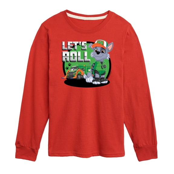 Paw Patrol - Let's Roll Rocky - Toddler And Youth Long Sleeve Graphic T-Shirt