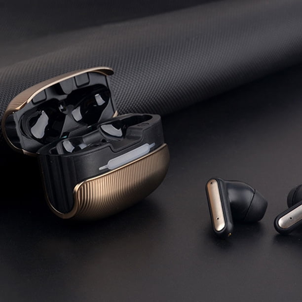 Auriculares Bluetooth con sonido envolvente, baja latencia, batería alta, conexión rápida en el segundo oído, carga rápida tipo C, Bluetooth 5.3, cancelación de ruido, auriculares Bluetooth de plástic