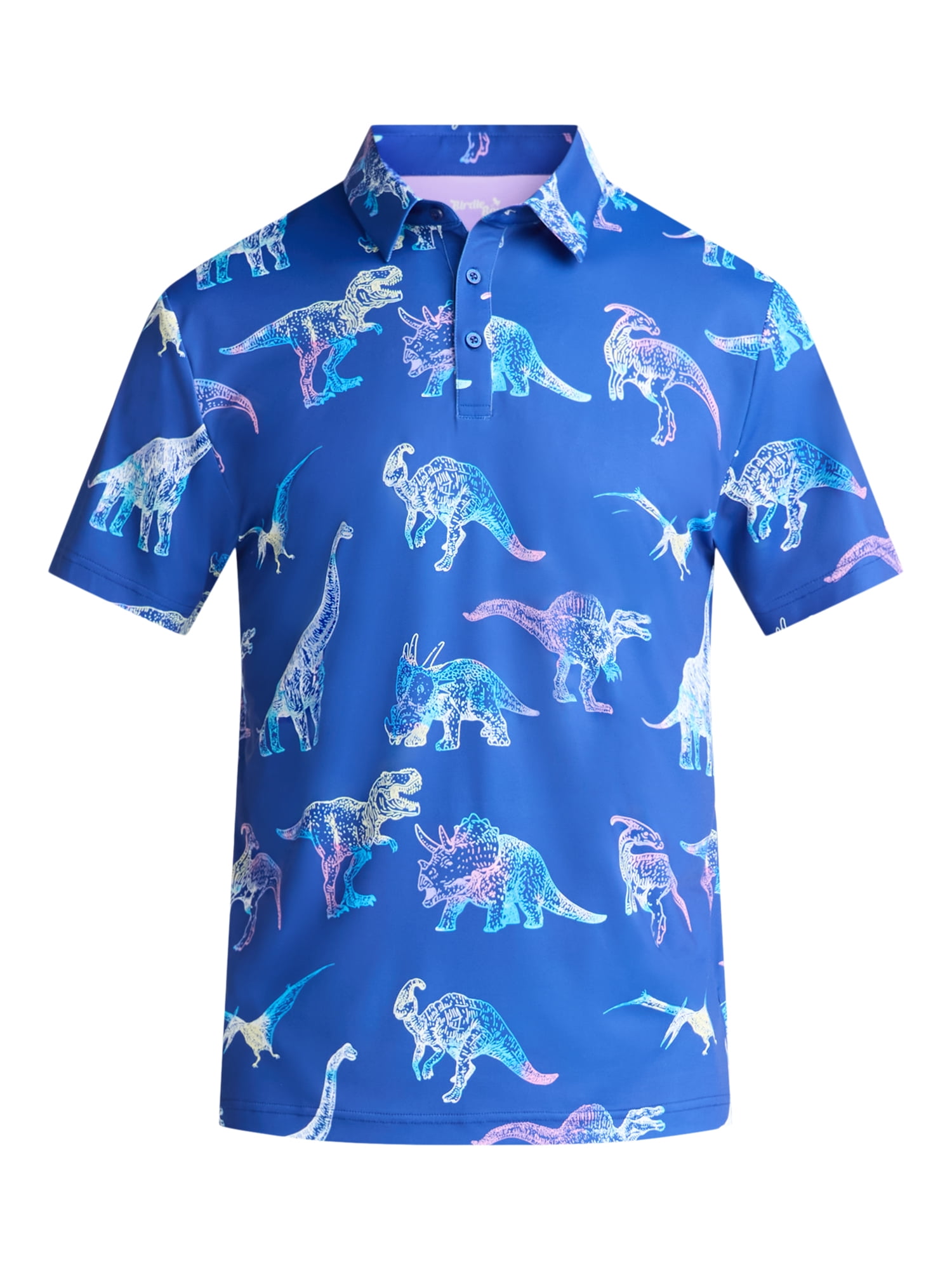 Birdie Bound Men's and Big Men's Novelty Print Golf Polo Shirt, Sizes S-5XL