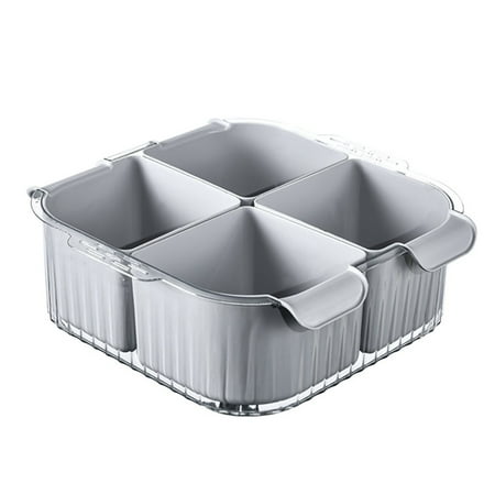 

Hesroicy High Capacity Grid Design Washing Basket - BPA-Free - Draining - Fruits and Vegetable Wash Tool