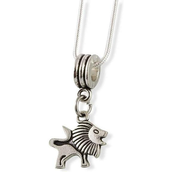 Lion Roaring Egyptian Style Snake Chain Necklace