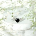 thumbnail image 6 of Rosec Jewels Certified Lab Grown Black Diamond Heart Shaped Engagement Ring - Black Diamond Solitaire Ring - 8 mm - AAAA Grade, 925 Sterling Silver, US 4.00, 6 of 9