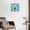 thumbnail image 2 of Square Wall Clock,White Puppy On Blue BackgSquare With Happy Face,Silent Non-Ticking Wall Clock Decor for Home Office Kitchen Living Room Bedroom(14inch), 2 of 4