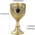 thumbnail image 4 of Copas de piedras preciosas de cobre para vino con grabado en relieve de metal, diseño de flores, grabado de cobre puro, hecho a mano, 1,7 oz, paquete de 2, 4 of 5