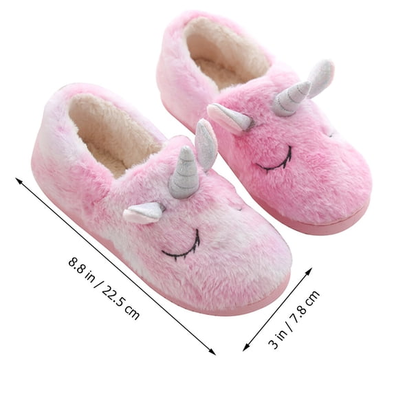 SILENRADAWN Pink Breathable Durable Unicorn Shape Slippers for Women 1 Pair
