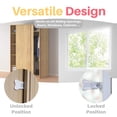 thumbnail image 2 of Sliding Door Lock for Child Safety (4-Pack) - Child Proof Locks for Sliding Glass Doors, Windows, Closets & Cabinets. Safety Locks for All Your Home Openings, 2 of 5