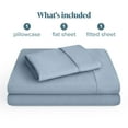 thumbnail image 3 of Bare Home Premium 1800 Collection 3-Piece Bed Sheet Set, Twin-XL, Dusty Blue, 3 of 11