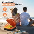 thumbnail image 2 of Solar Camping Fan with LED Light, 4000mAh Rechargeable Tent Fan, 4 Speeds, 90° Oscillation, Portable Outdoor Fan for Camping, Travel and Emergency Use, 2 of 7