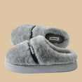 thumbnail image 6 of Bovxnpu House Slippers for Women Casual Indoor/Outdoor Shoes, Women's Fleece-Lined Slippers Stylish Fall And Winter Thick-Soled Indoor And Outdoor Warm Sandals Comfy Indoor House Shoes, 6 of 8