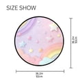 thumbnail image 5 of 36.2 Inch Round Floor Mat Rainbow Stars and Cloud Pattern Carpet Decor Rug for Living Room Bedroom, 5 of 6