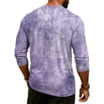 thumbnail image 6 of Hearthz Summer Henleys Shirts for Men Gradient Raglan 3/4 Sleeve Jersey Baseball T-Shirts Sport Athletic Big and Tall Cotton T Shirts for Men, 6 of 8