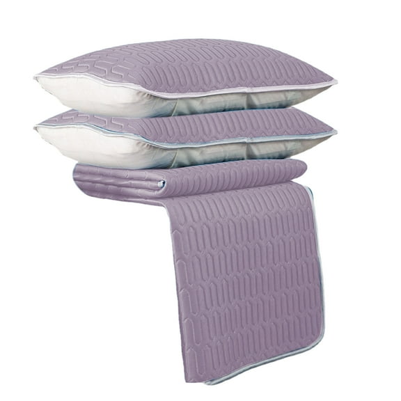 Leodye 3 Piece Natural Latex Mattress Topper Set - Breathable Responsive Foam, Includes Sheets /59.05x78.74in, 2 Pillowcases/18.89x29.13in