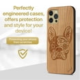 thumbnail image 2 of Case Yard Wooden Case Outside Soft TPU Silicone, Slim Fit Shockproof Wood Protective Phone Cover for Girls Boys Men and Women, Supports Wireless Charging Bulldog Design case for iPhone-12-Pro-Max, 2 of 7