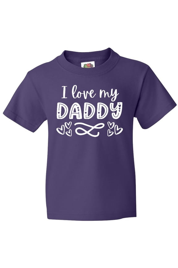 I Love My Daddy with Hearts Youth T-Shirt