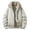 Mens Jackets Beige, variant on M-4X Plus Size Quilted Jackets for Men Big & Tall Fleece Sherpa Splice Coats Long Sleeve Zip Up Mock Neck Thermal Warm Puffer Jacket with Pockets