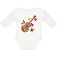thumbnail image 3 of Inktastic Acoustic Guitar with Colorful Flowers Boys or Girls Long Sleeve Baby Bodysuit, 3 of 5