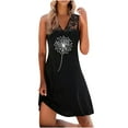 thumbnail image 1 of Robes d'Été pour Femmes 2022 Panneau en Dentelle Sans Manches Décontractée Ample Robe Débardeur Imprimé Tendance Ample Robes de Plage Soleil, 1 of 5