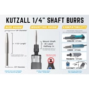 Kutzall Original Taper Burr, 1/4 Shaft, Fine (1/4 X 1-1/2)