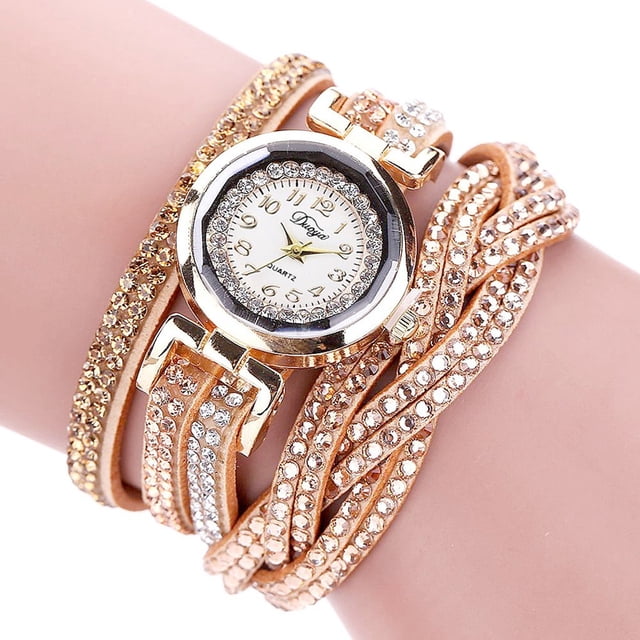 WIFKLSIIPG Femmes Femmes Bracelet en Or Montre-Bracelet à Quartz Montres