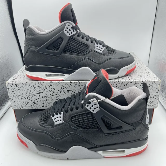 Ni - ke Size 11.5M/13W - Jordan 4 Retro Bred Reimagined FV5029-006 Pre-Owned ;H60