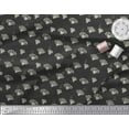 thumbnail image 3 of Soimoi Black Heavy Satin Fabric Coral Ocean Printed Fabric 1 Yard 54 Inch Wide, 3 of 3