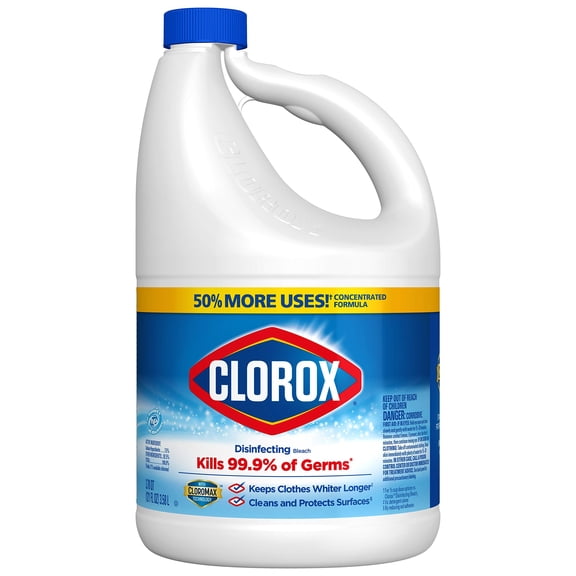 Clorox Disinfecting Bleach, Regular - 121 Fl Oz Bottle