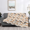 thumbnail image 2 of Honeii Shiba Inu Dog print throw blanket, crafted from cozy cotton flannel, offers versatile home decor as a bedding suitable for all seasons.-40"x30", 2 of 6