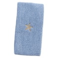 thumbnail image 2 of Hand Drawn Water Shell Embroidered Stretch Marled Thick Headband - Blue OSFM, 2 of 2