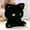 Black & Green, variant on Cute Emo Cat Plush Toy 6.3 in, Small Sitting Cat Stuffed Animal Doll, Kawaii Kitty Plush Figure, Mini Soft Cat Plush for Desk Shelf Bed Decor, Gift for Cat Lovers