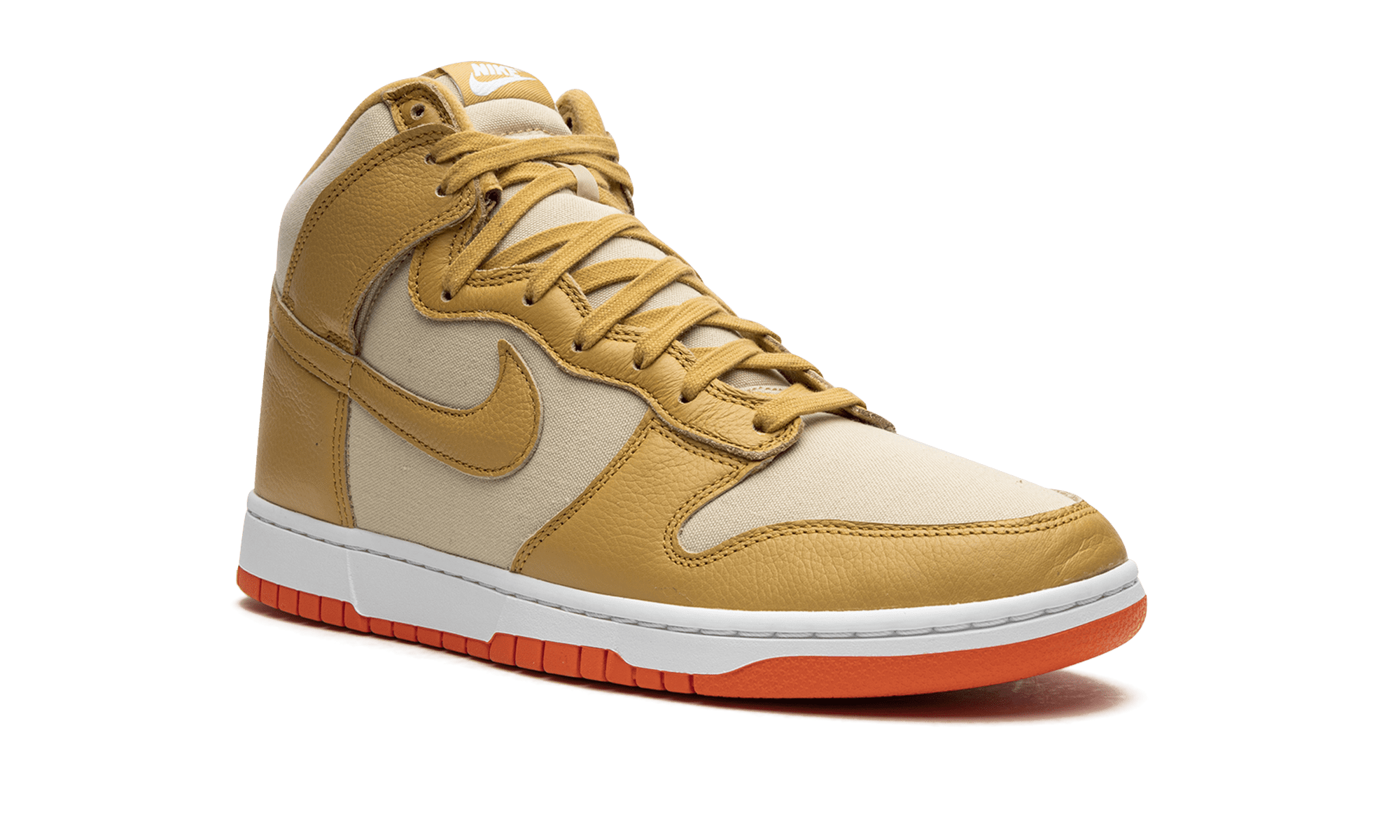 NIKE MENS Dunk High "Gold Canvas" DV7215 700 from Stadium Goods