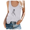 thumbnail image 2 of Boovnll Débardeurs pour Femmes, T-Shirt Sans Manches Décontracté à Col Rond Imprimé d'Été pour Femmes, Débardeur pour Femmes, Débardeurs, Débardeurs pour Femmes, 2 of 4