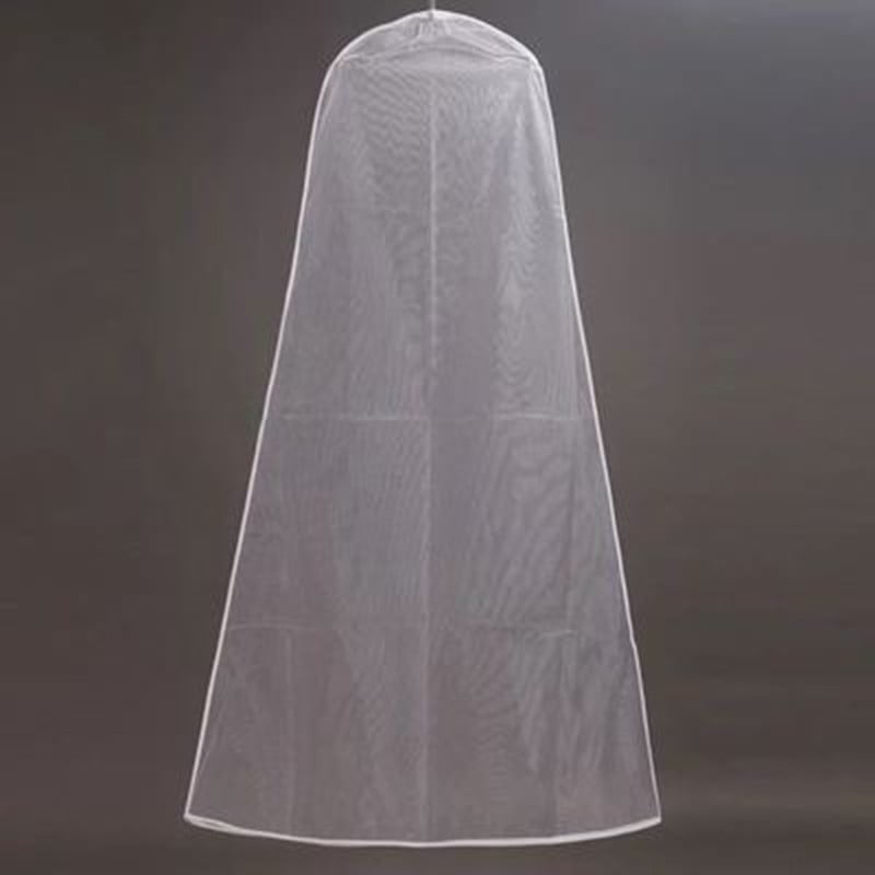 Large Bridal Gown Wedding Dress Garment Bag Cover Dustproof Storage Clear Zipper 