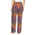 thumbnail image 3 of Naloa Lavender Flowers Print Women’s Ultra-Soft Comfy Pajama Lounge Pants with Pockets & Drawstring, 3 of 8