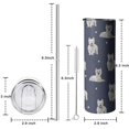 thumbnail image 5 of 20oz West Highland White Terrier Skinny Tumblers Stainless Steel Tumbler with Lid and Straw,Vacuum Insulated Double Wall Travel Tumbler Cups with Cleaning Brush for Coffee,Tea, 5 of 6