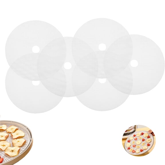 QZS Round Dehydrator Tray Liners,13In Portable Silicone Dehydrator Tray Sheets Set of 8 Portable Fruit Drying Liners for Home Party