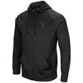 thumbnail image 2 of Men's Colosseum Black Arizona State Sun Devils Blackout 3.0 Tonal Raglan Full-Zip Hoodie, 2 of 3