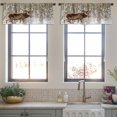 thumbnail image 3 of LALILO Kitchen Curtain Valance Single Deer With Big Beautiful Rod Pocket Window Curtain 52"x 18" Set of 2, 3 of 5