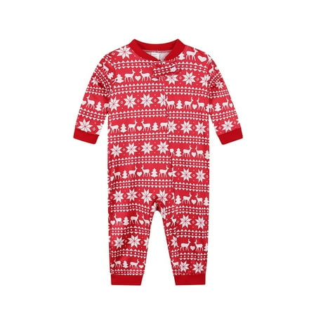 

Womens Lightweight Pantschristmas Pajamas For Family Family Christmas Pjs Matching Sets Jumpsuits Matching Christmas Pjs For Family Long Sleeve Pajamas Two-PieceSet Red 9-12M