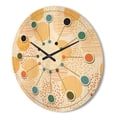 thumbnail image 3 of Designart 'Circular Abstract Retro Pattern Geometric IX' Mid-Century Modern Wood Wall Clock, 3 of 5